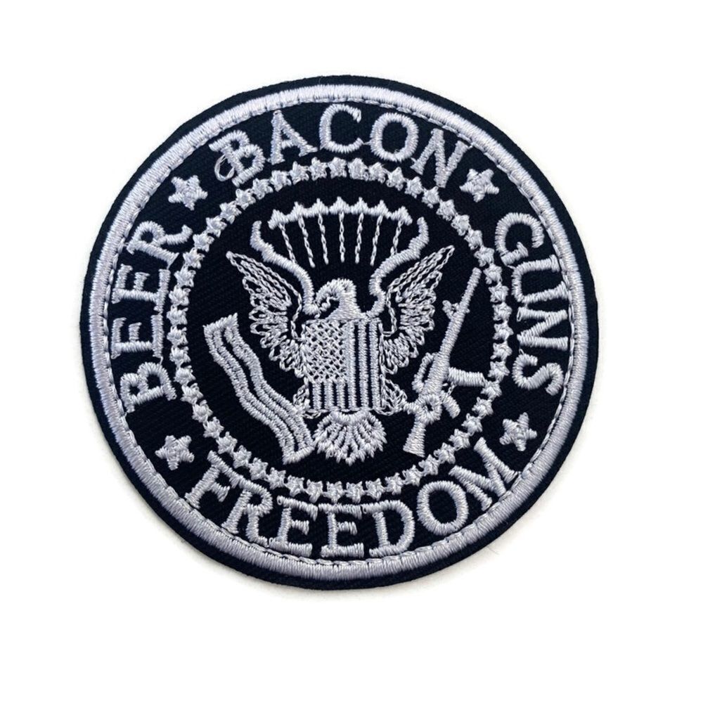 Beer Bacon Guns Freedom Embroidered Patch